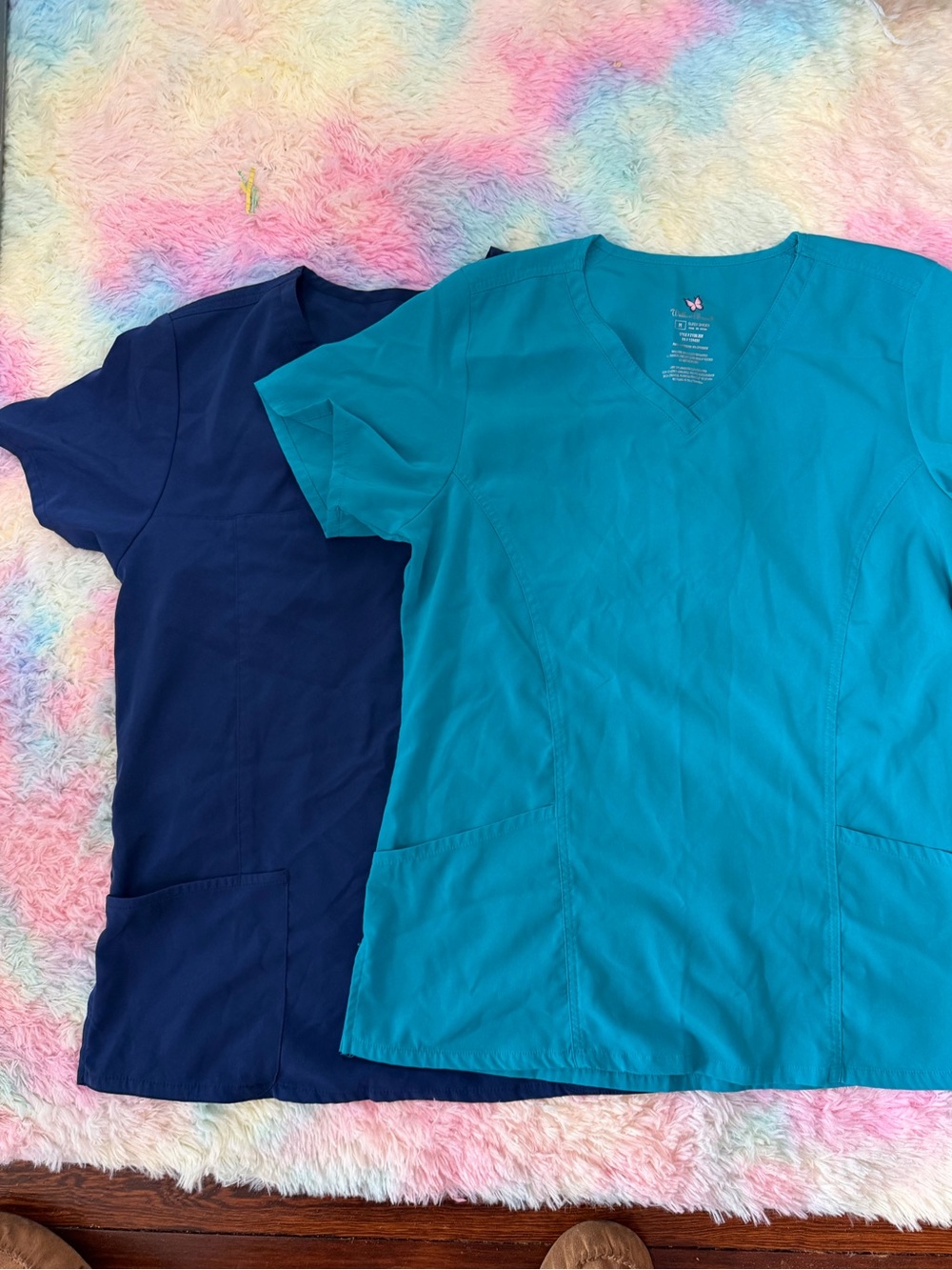 Women’s Medical Scrub Tops - Teal & Navy